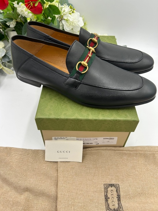 Men’s Gucci JORDAAN horse bit loafers. Size 13.5 fits 14 US. Made in Italy. main image 4